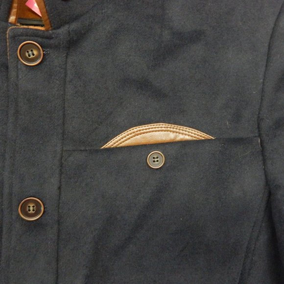 Mens Mandarin Collar Coat Winter Single Breasted P - Picture 5 of 13